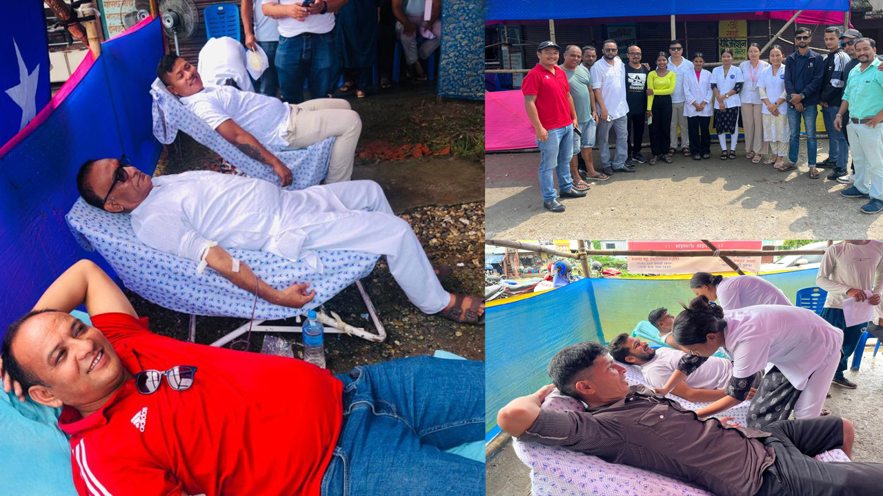 अन्तर्राष्ट्रिय युवा दिवसको अवसरमा राष्ट्रिय प्रजातान्त्रिक युवा संगठनको रक्तदान
